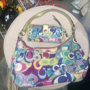 Coach Poppy PoP C graffiti signature purse & wallet 2010